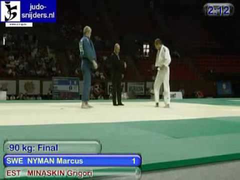 Judo 2009 Yerevan: Nyman (SWE) - Minaskin (EST) [-90kg].