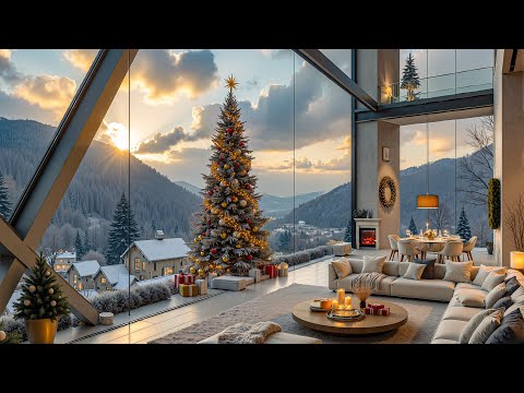 Winter Jazz In A Luxurious Christmas Lounge - December Jazz And The Cozy Atmosphere Of A Fireplace
