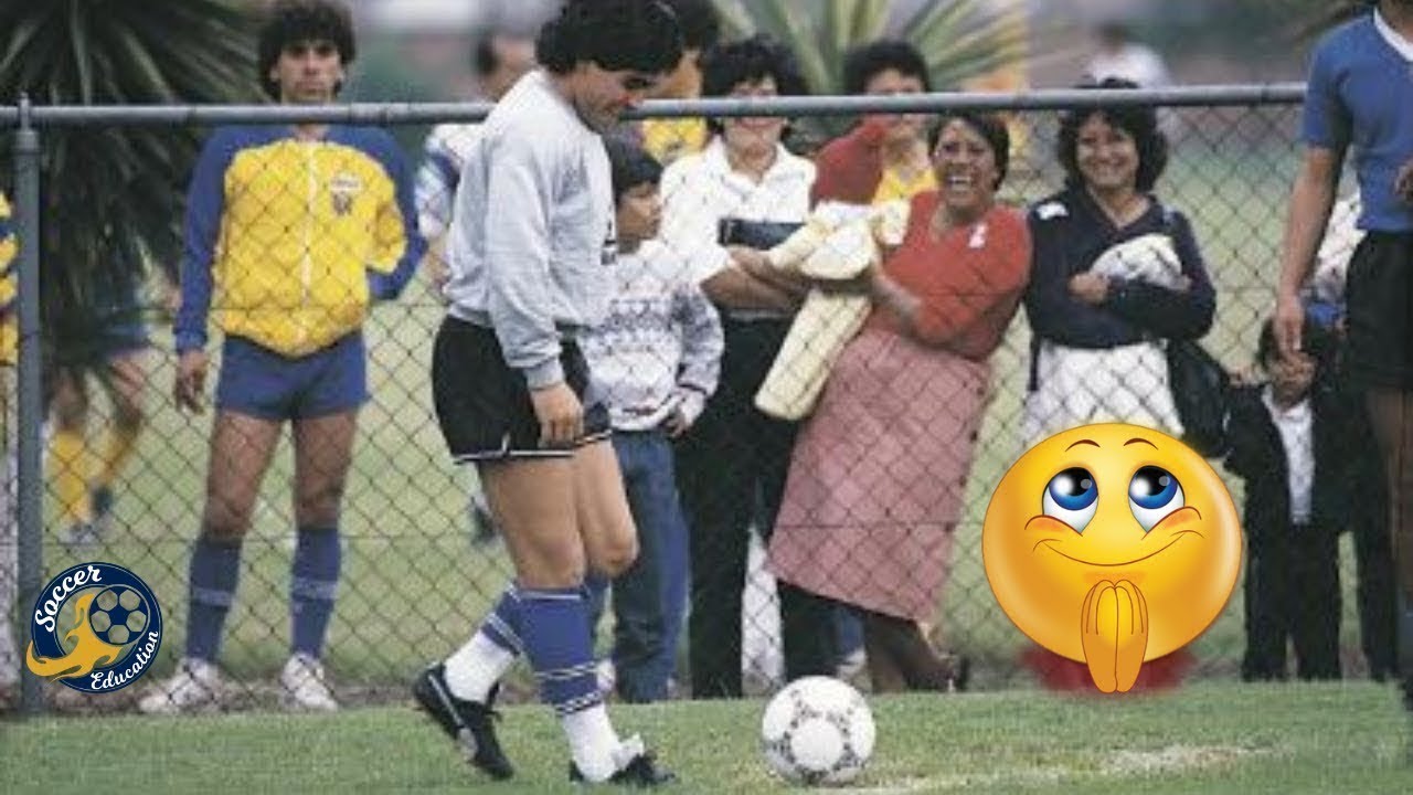 The invisible in Maradona's warm-ups, training and skills