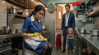 A BABÁ COMIA AS SOBRAS ESCONDIDA — SEM SABER QUE O MILIONÁRIO E SEUS FILHOS A ESTAVAM OBSERVANDO