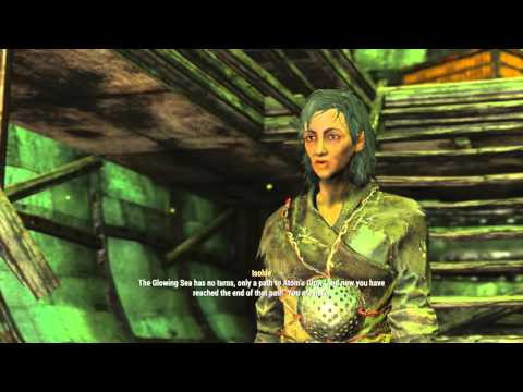 Fallout 4 - The Glowing Sea: Crater of Atom Discovered & Isolde Intro "Virgil?" Dialogue Sequence