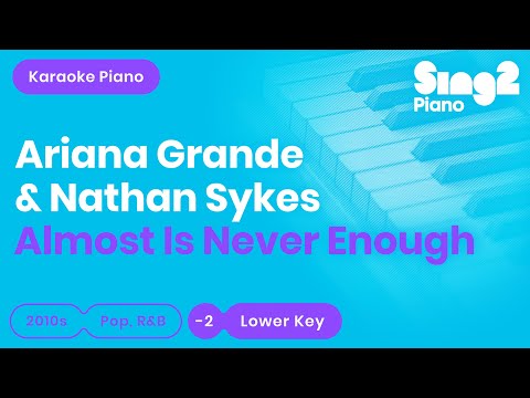 Ariana Grande, Nathan Sykes - Almost Is Never Enough (Lower Key) Karaoke Piano