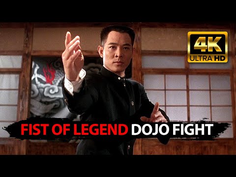 Fist of Legend - Dojo fight - Jet Li vs Karate School (4K HD Quality)