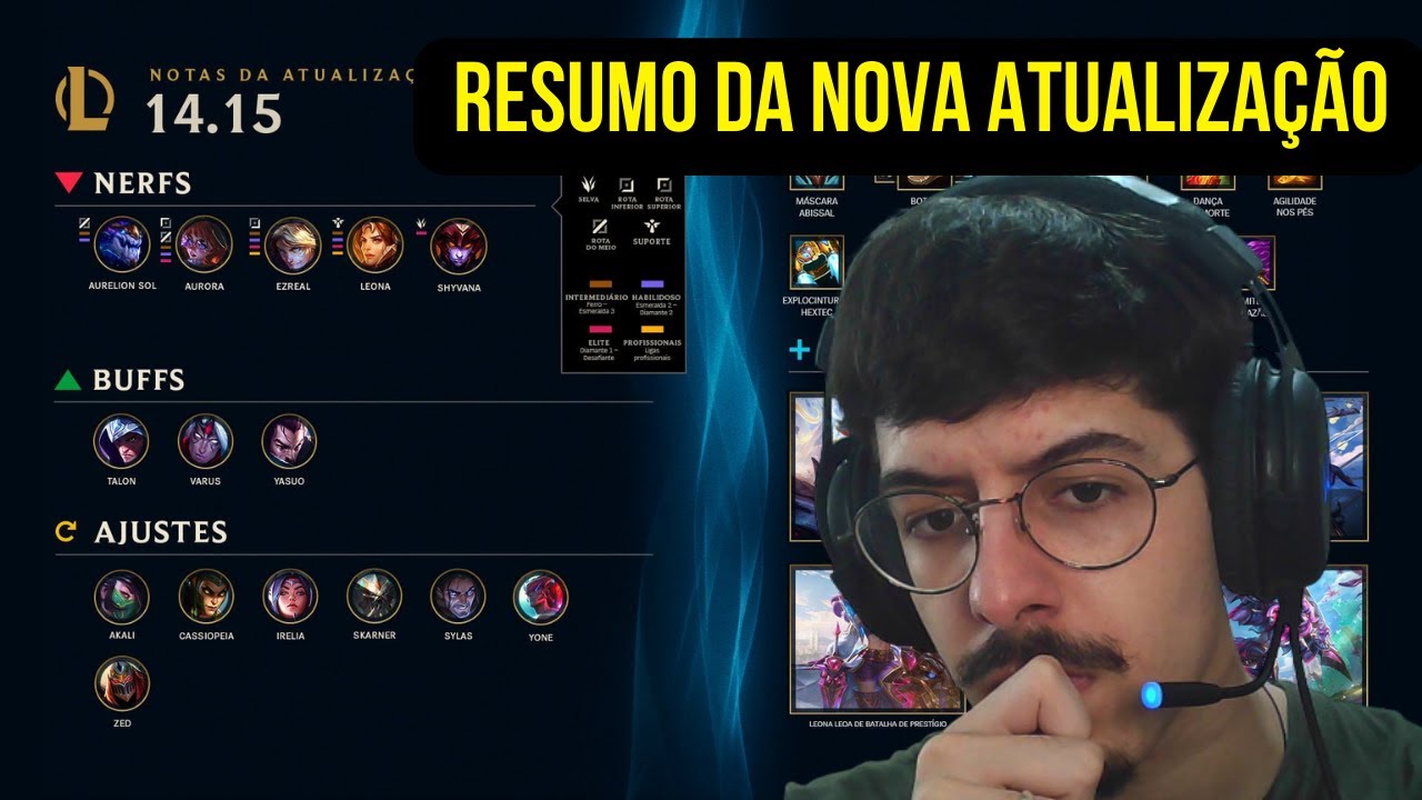 NOVA ATUALIZAÇÃO DO LOL ! - RESUMÃO DO 14.15