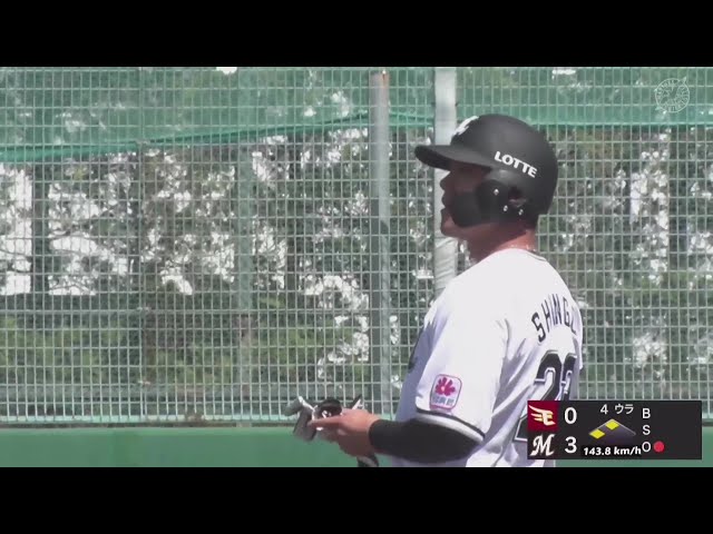 【ファーム】力強い打球を飛ばす‼ マリーンズ・石川慎吾 タイムリー2ベースで嬉しい追加点‼ 2025年4月15日 千葉ロッテマリーンズ 対 東北楽天ゴールデンイーグルス