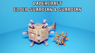 [Papercraft] Minecraft Elder Guardian & Guardian
