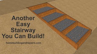 How To Use Guide Boards To Build Landscaping Stairs On Small Hillside - Easy Construction Projects
