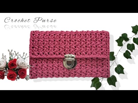 Tutorial Dompet Rajut Terbaru Furing Sederhana Crochet Purse Part 2
