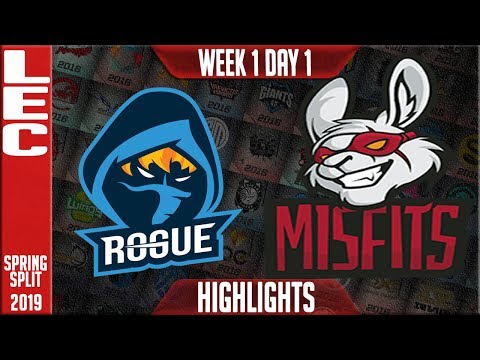 RGE vs MSF Highlights | LEC Spring 2019 Week 1 Day 1 | Rogue vs Misfits Gaming
