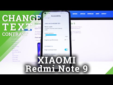 How to Enable Contrast Text in XIAOMI Redmi Note 9 – Make text More Visible