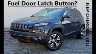 Jeep Cherokee (KL): Fuel (Gas) Door Latch Button Location (link to 2019 at the end)