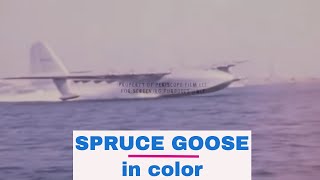 COLOR FOOTAGE OF HOWARD HUGHES&#39; SPRUCE GOOSE FLIGHT 1947 34620