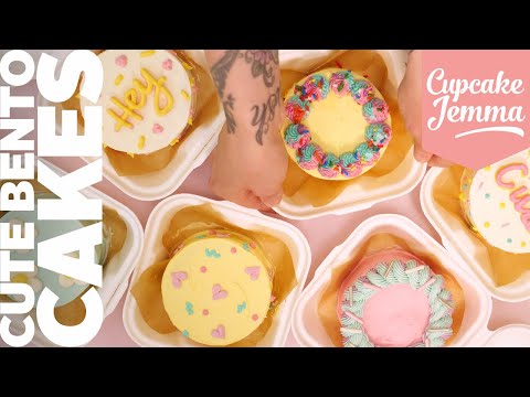 Super Cute Bento Cakes | Full Baking Recipe and Decorating Tutorial | Cupcake Jemma
