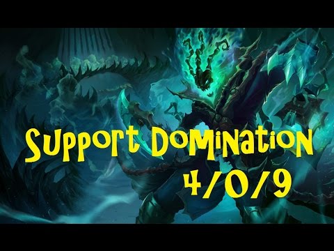 League of Legends Thresh Bot Lane Support No Deaths!