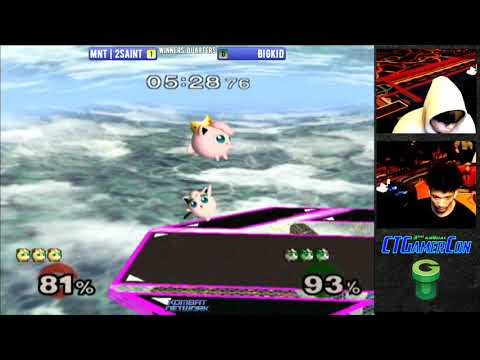CT GamerCon 3 SSBM - 2saint (Crown Jigglypuff) vs. BIGKID (Jigglypuff, Fox) - Melee WQF