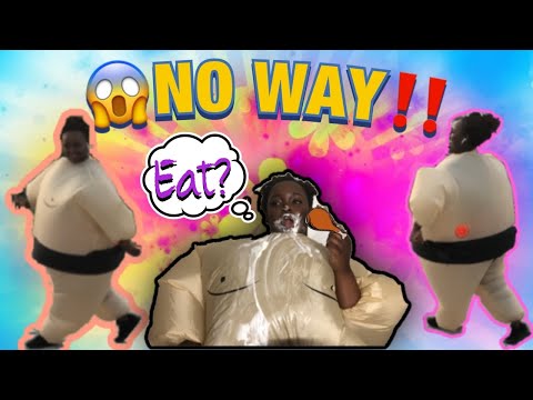 SUMO WRESTLER SUIT FOR 24 HOURS!! *MUST WATCH*