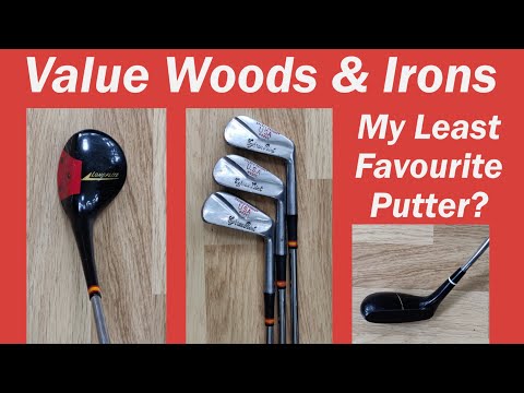 Sparkbrook Golf Ball Co Ltd  ABS Polymer woods, USA Model irons & a Gowers Brown Nylon headed putter