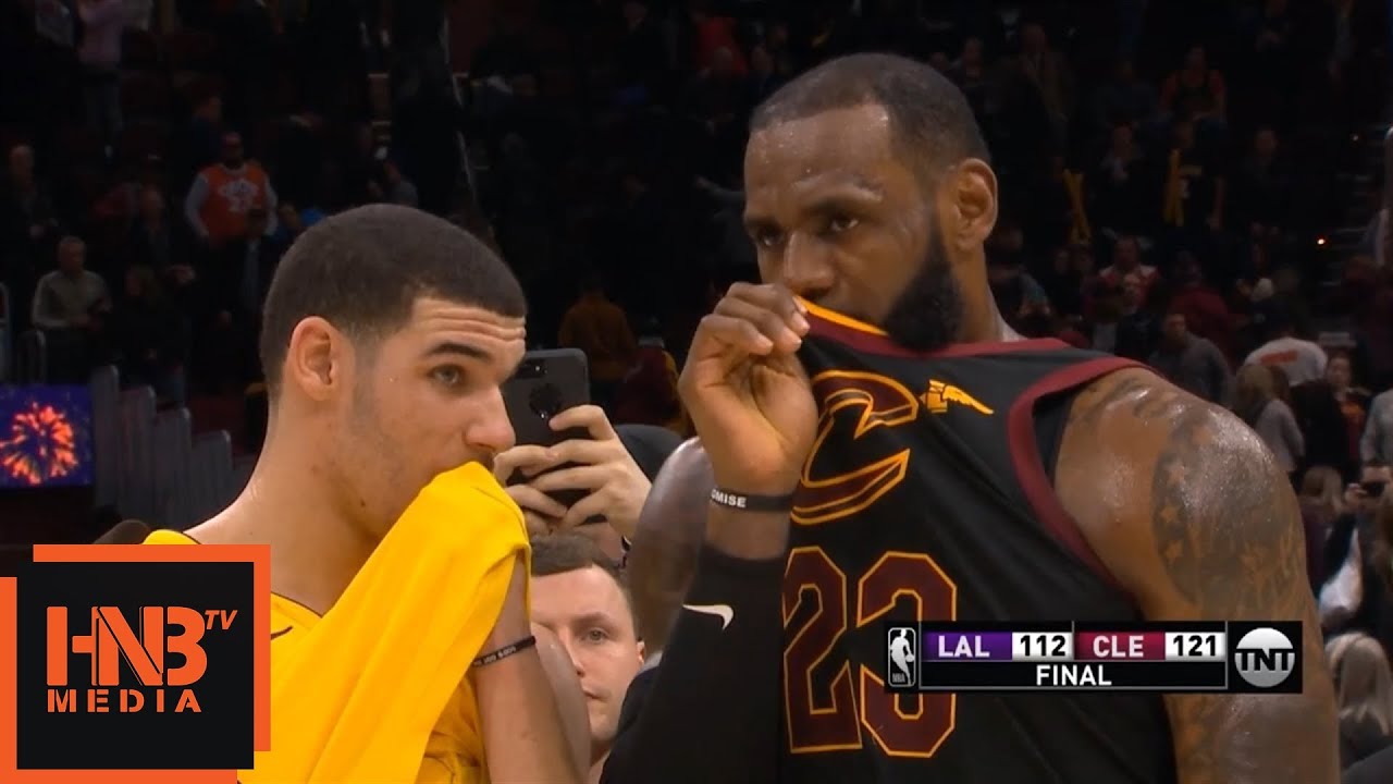 LeBron James & Lonzo Ball Talking After The Game / Cavaliers vs Lakers