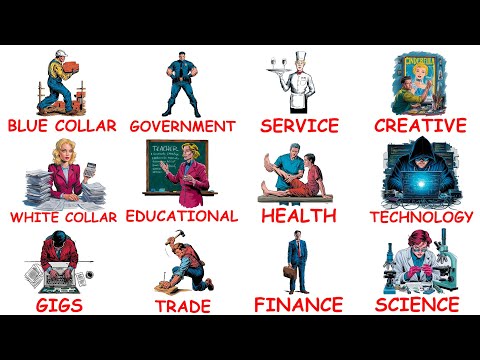 every type of job (career, occupation) explained in 7 minutes.