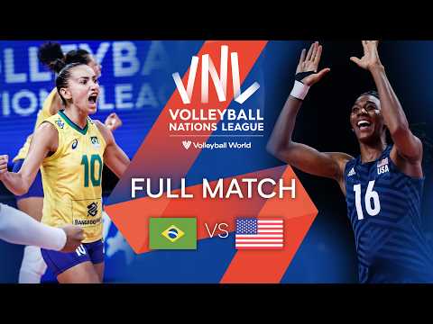 🇧🇷 BRA vs. 🇺🇸 USA - Full Match | Women's VNL 2019