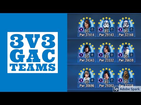 My Current 3v3 Grand Arena Teams! Star Wars Galaxy Of Heroes! SWGOH