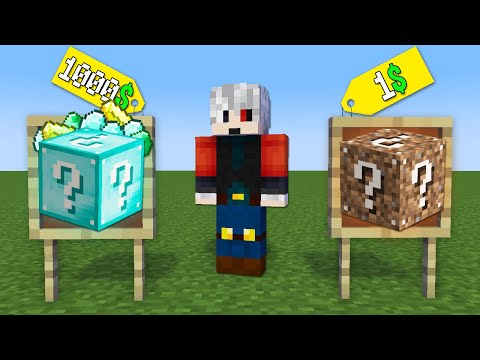 1$ ŞANS BLOKLARI VS 1000$ ŞANS BLOKLARI - Minecraft