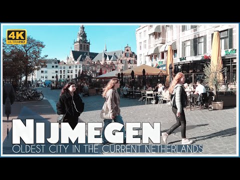 Walking Tour in Nijmegen 🇳🇱 - Oldest city in the current Netherlands - Nijmegen Centre - 4k