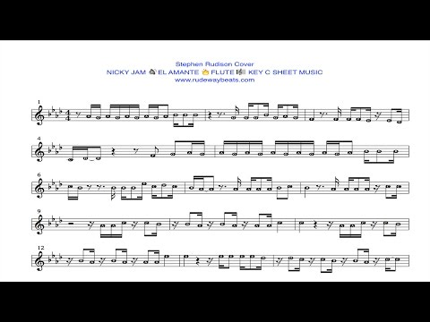 Nicky Jam - El Amante - Flute {Notes}