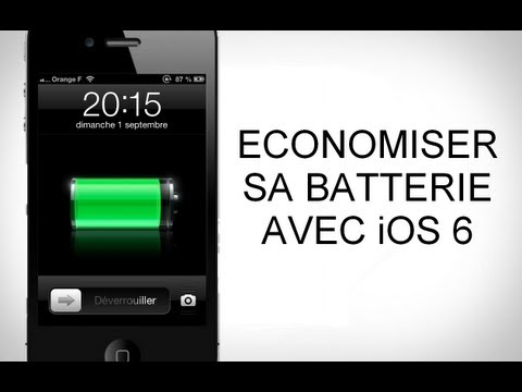 comment economiser batterie iphone ios 6