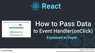 React JS How To #4 | Bind onClick Event & Pass Argument | React JS Tutorial | ILive4Coding