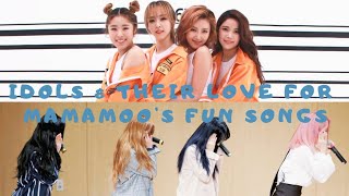 Idols sing/dance/react to MAMAMOO (마마무) AZE GAG (아재개그) & Taller Than You (1cm의 자존심)