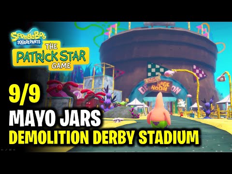 Demolition Derby Stadium Mayo Jars - All 9 Locations | Spongebob Squarepants: The Patrick Star Game