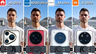 Huawei Pura 80 Ultra vs Vivo X200 Ultra vs OPPO Find X8 Ultra vs Xiaomi 15 Ultra Camera Comparison