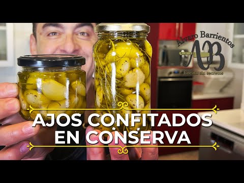 AJOS EN CONSERVA. COMO HACER UNOS AJOS EN CONSERVA CONFITADOS DELICIOSOS Y QUE DUREN MUCHO TIEMPO