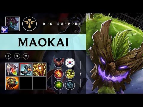 Maokai Support vs Poppy - KR Grandmaster Patch 25.22