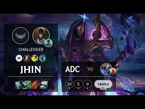 Jhin ADC vs Ezreal - KR Challenger Patch 12.5