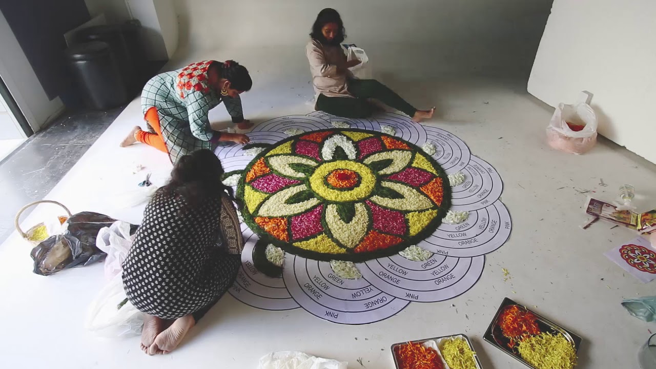 Beautiful onam pookalam 
