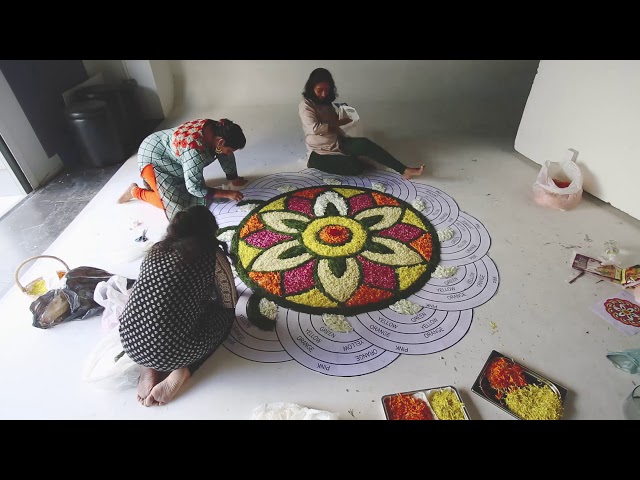 Beautiful onam pookalam