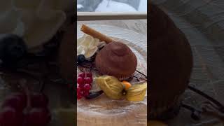 Tiramisu Ice cream on the top of the mountain ￼￼, Switzerland ￼
