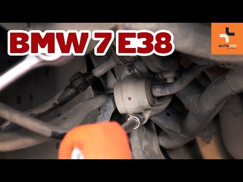 How to change front stabilizer bushes BMW 7 E38 TUTORIAL | AUTODOC