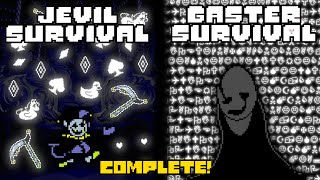 Jevil &amp; Gaster Survival COMPLETE! (Unofficial Disbelief Minigames) | Undertale Fangame