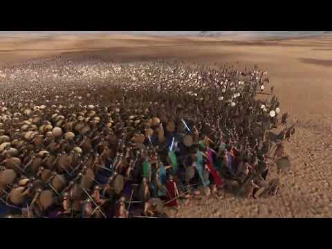 100 LASER KNIGHT vs 30.000 SPARTAN | ULTIMATE EPIC BATTLE SIMULATOR 2