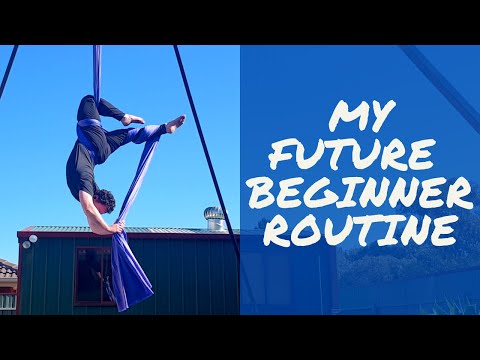 Aerial Silks BEGINNER routine | Easy aerial silks performance to My Future by Billie Eilish