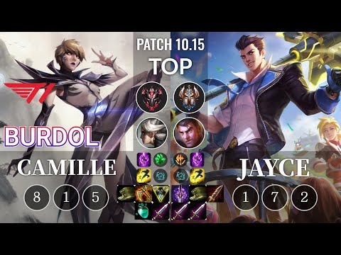 T1 Burdol Camille vs Jayce Top - KR Patch 10.15