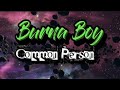 Burna Boy- Common Person Lyrics