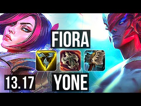 FIORA vs YONE (TOP) | Quadra, 500+ games, 7/2/3 | NA Master | 13.17