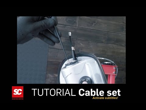 TUTORIAL SC- Vespa PX cable set change Vespa Pulling in cables Pulling cable change