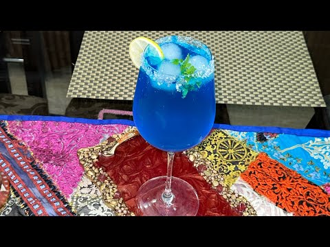 Blue Lagoon Mocktial | Blue Curacao | summer Special Recipe_by_ Cooking With Kitchen Queen