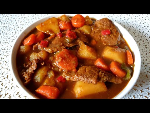 Beef stew with potatoes and carrots