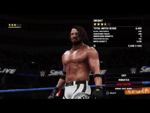 WWE 2K18 Aj Styles vs Kane